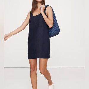 Banana Republic Linen Scoop Neck Shift Dress NWT